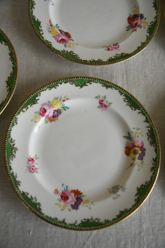 5 x Vintage Crown Staffordshire China Plates