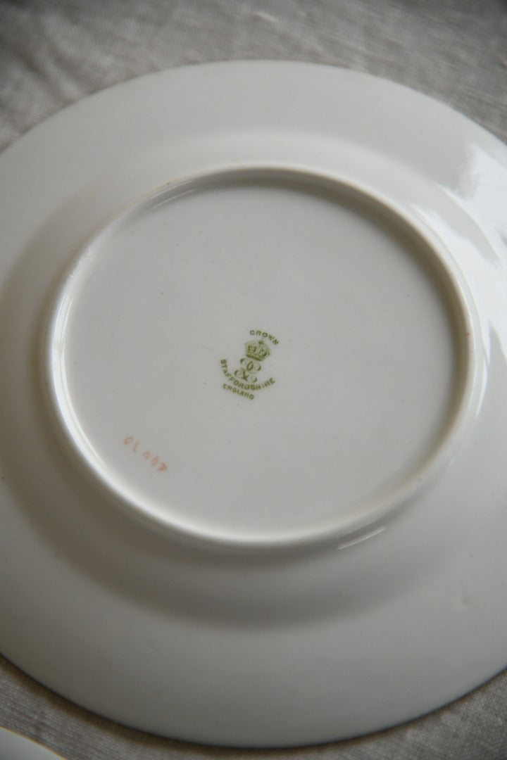 5 x Vintage Crown Staffordshire China Plates