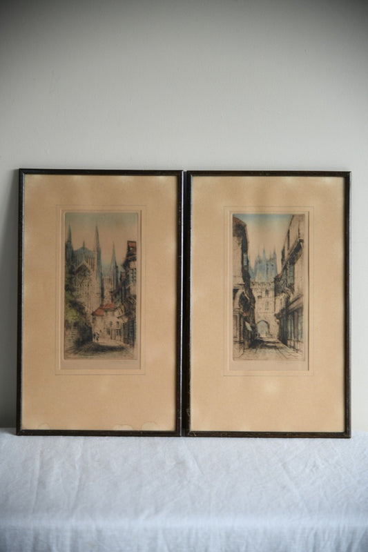 Original Etchings by J.Alphege Brewer