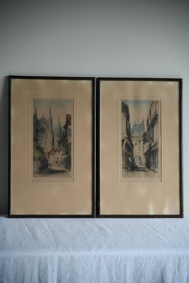 Original Etchings by J.Alphege Brewer