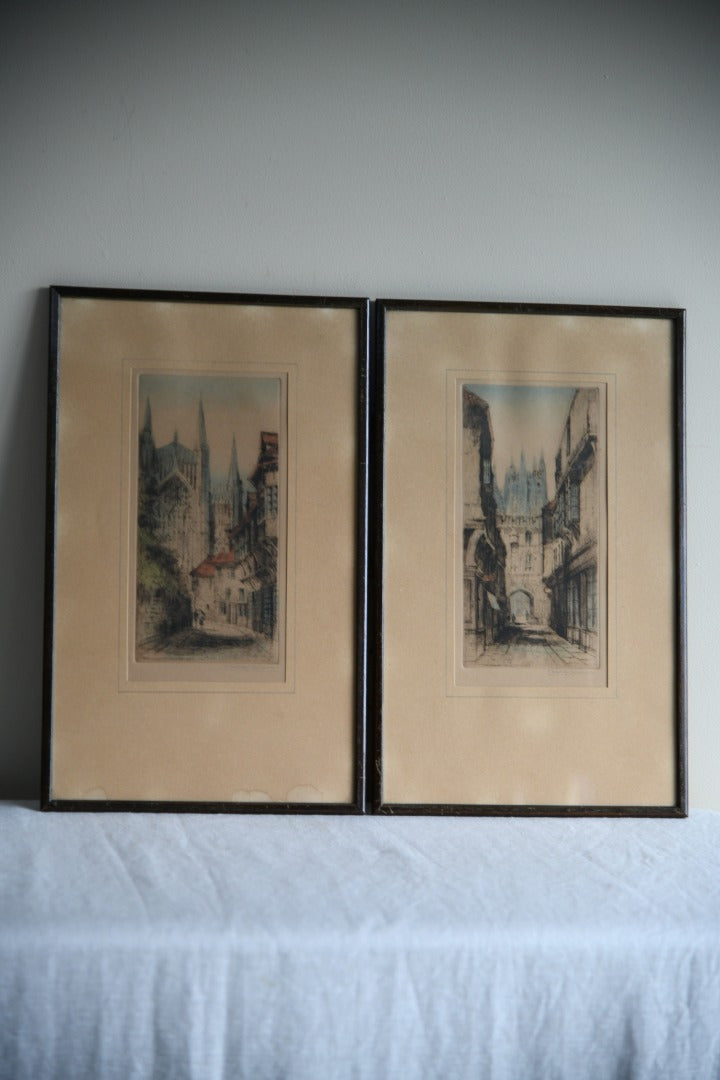 Original Etchings by J.Alphege Brewer