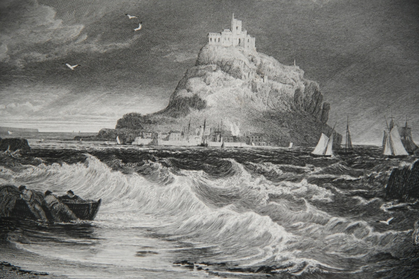 Engraving of St Michaels Mount