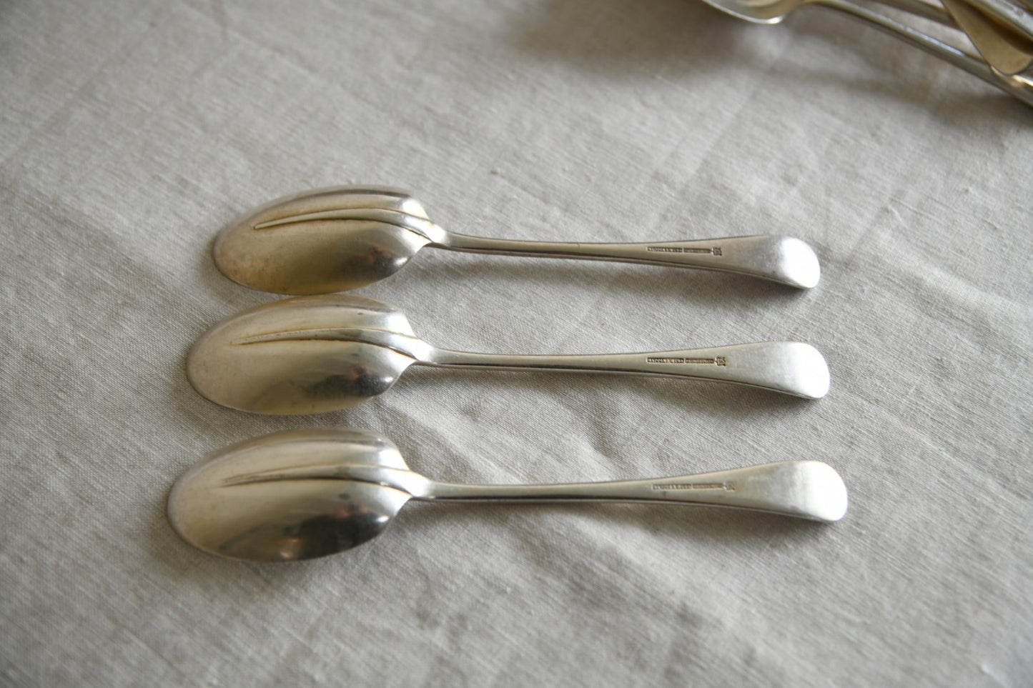 9 Vintage Mappin & Webb Dessert Spoons