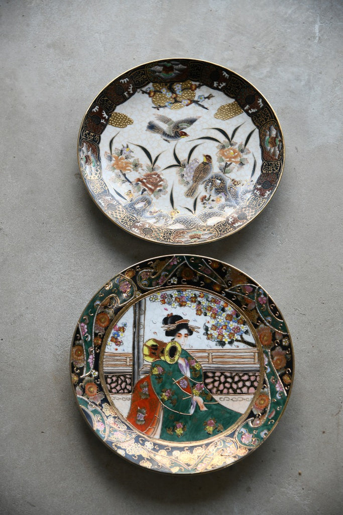 Pair Satsuma Decorative Plates
