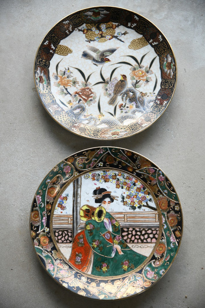 Pair Satsuma Decorative Plates