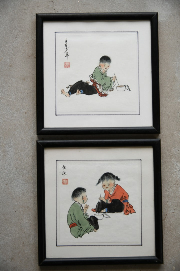 Pair Chinese Watercolours