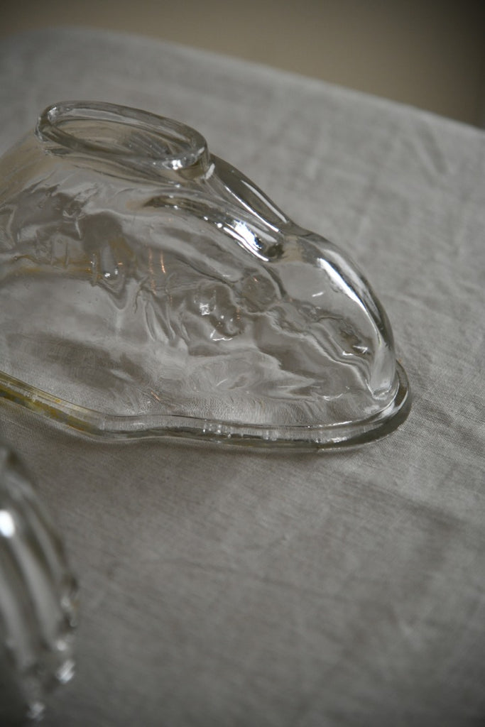 Pair Vintage Glass Jelly Moulds