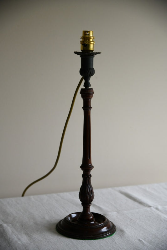 Mahogany Turned Lamp