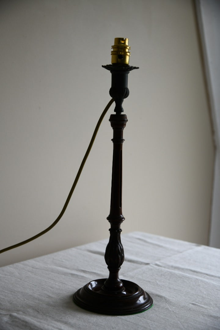 Mahogany Turned Lamp