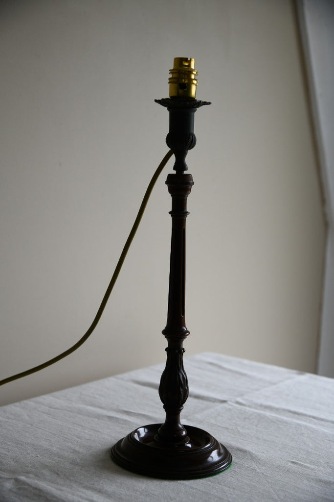 Mahogany Turned Lamp
