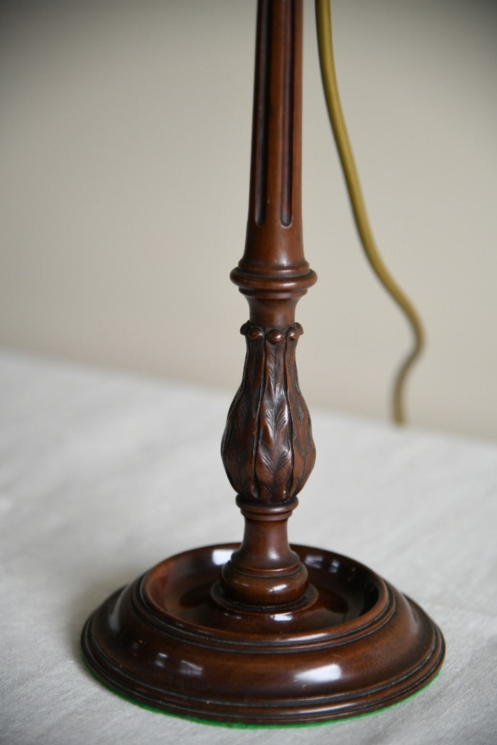 Mahogany Turned Lamp