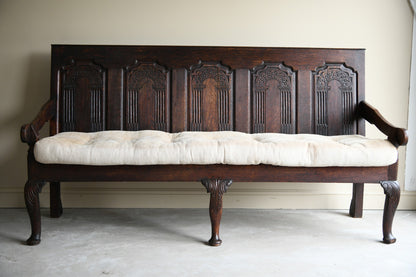 Antique Dark Oak Bench