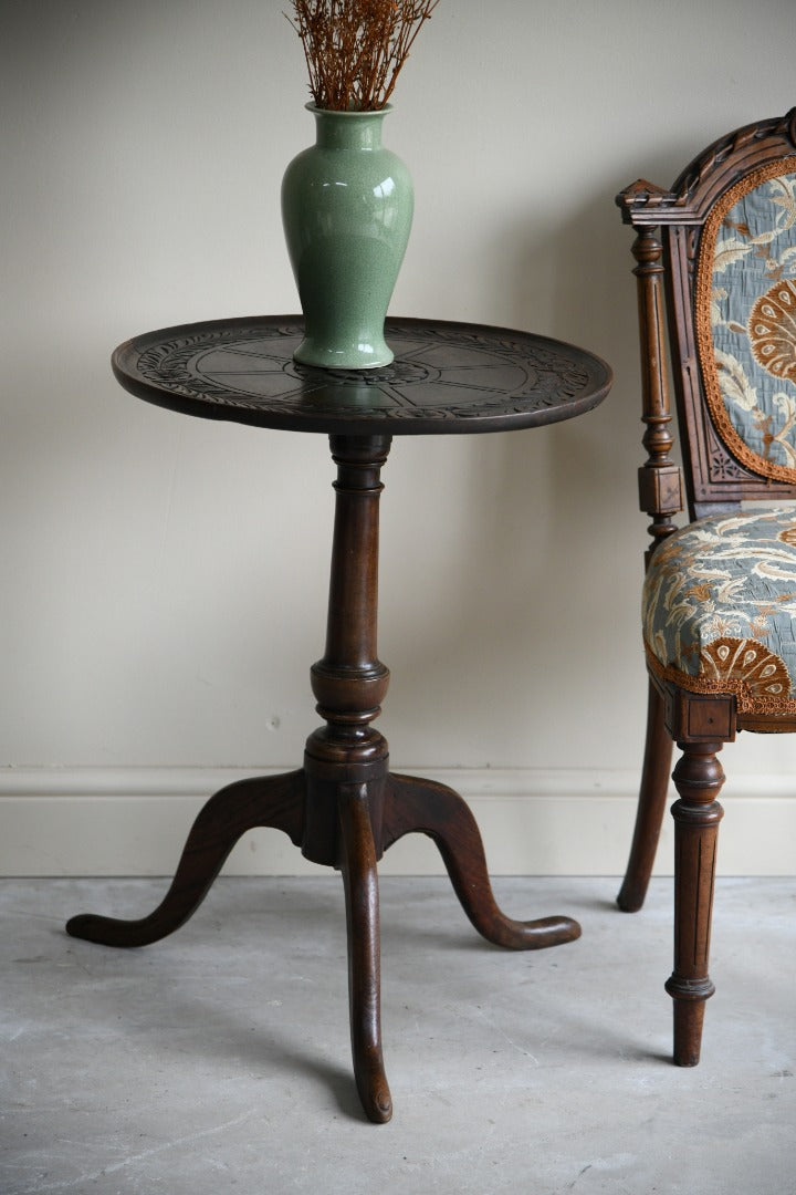 Carved Mahogany Occasional Table