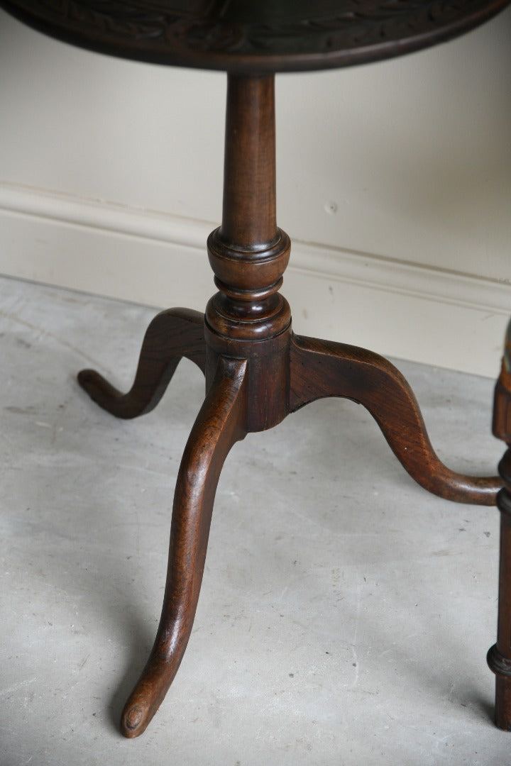 Carved Mahogany Occasional Table