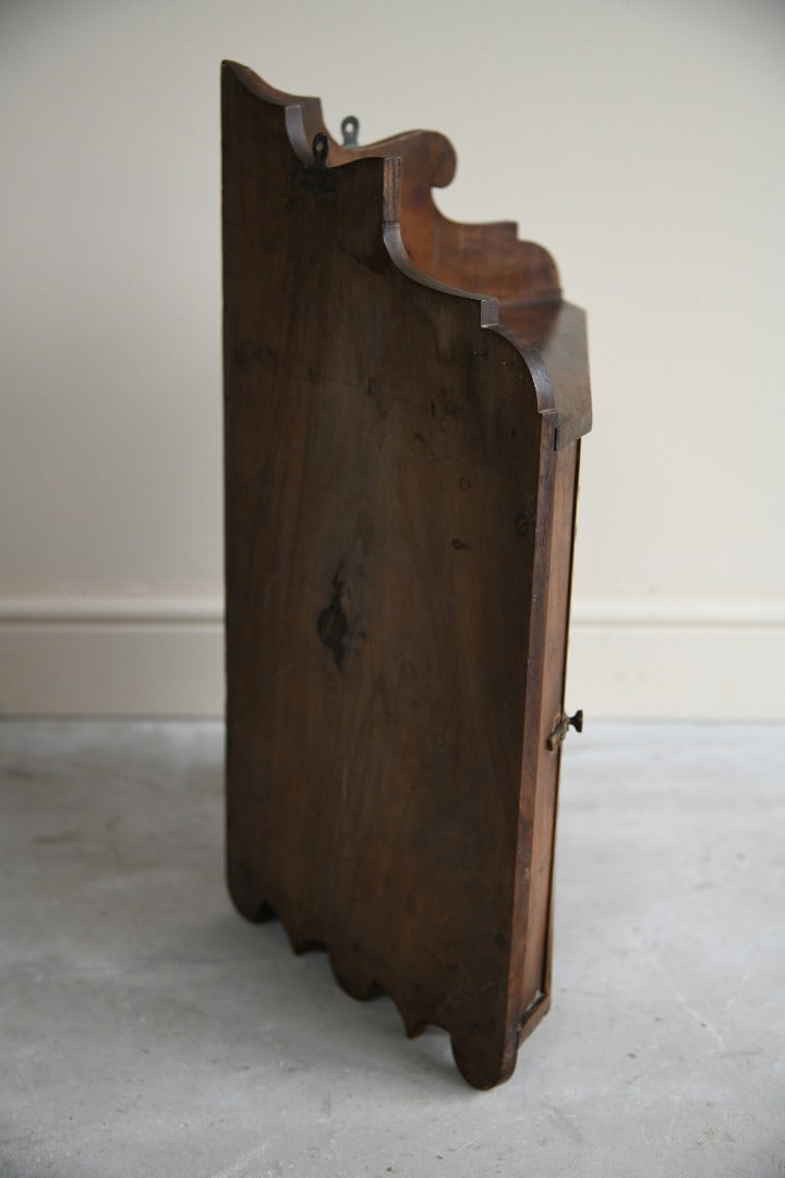 Carved Walnut Corner Wall Cupboard