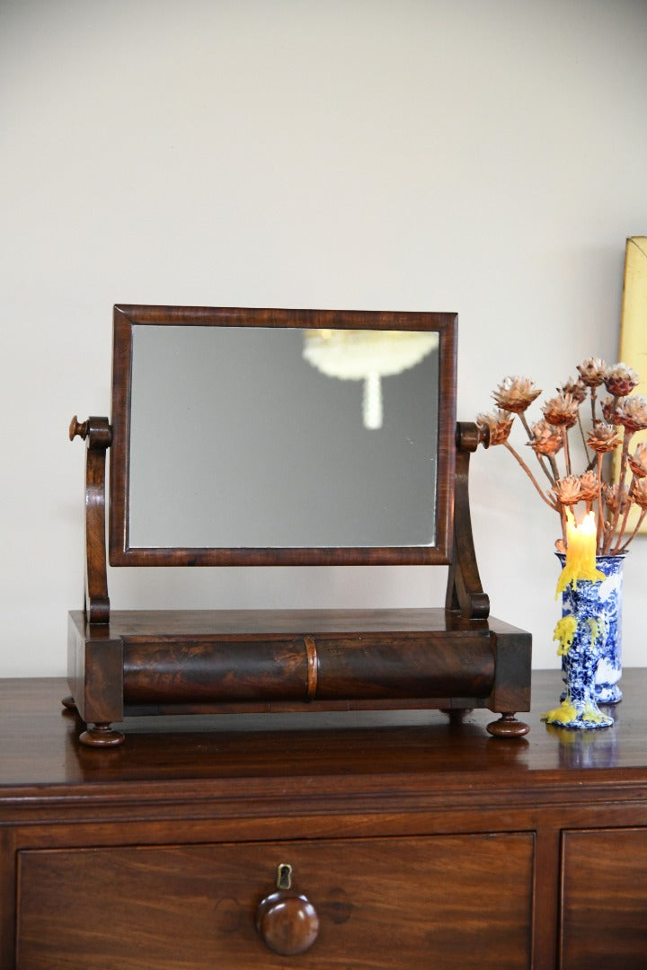 Antique Mahogany Toilet Mirror