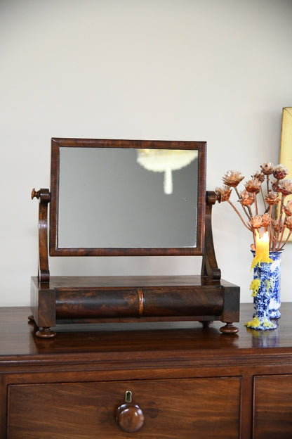 Antique Mahogany Toilet Mirror