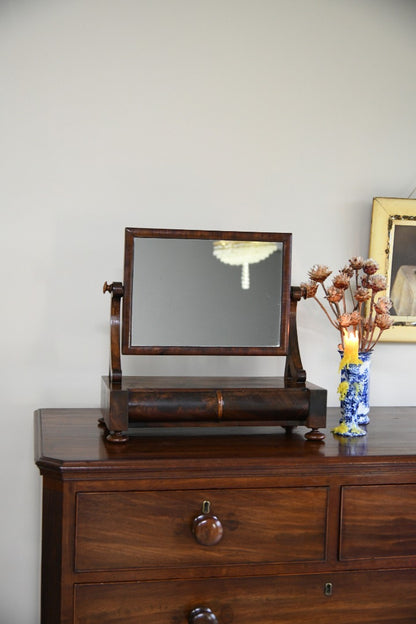 Antique Mahogany Toilet Mirror