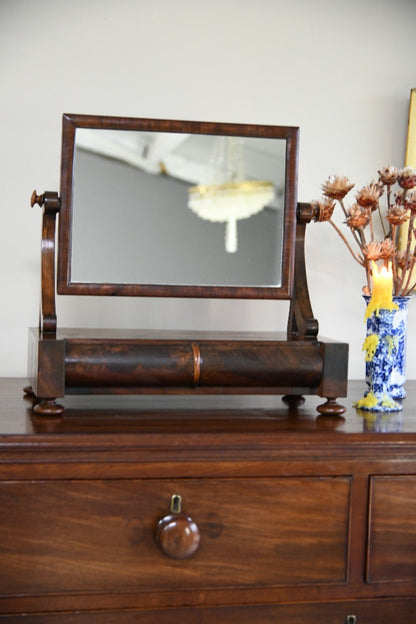 Antique Mahogany Toilet Mirror