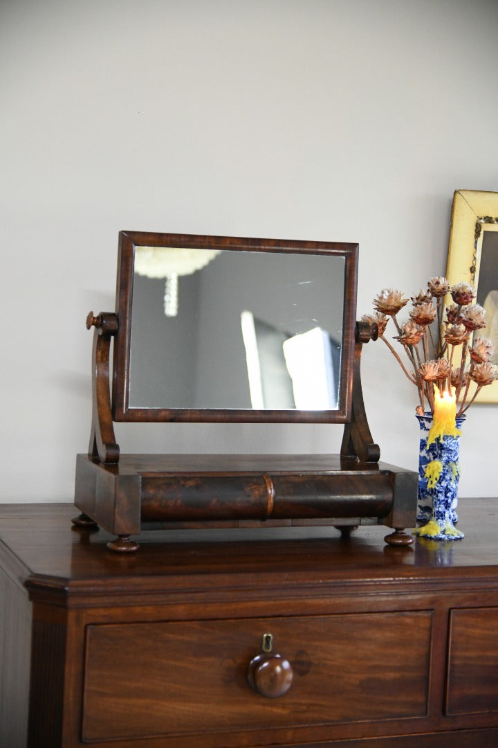 Antique Mahogany Toilet Mirror