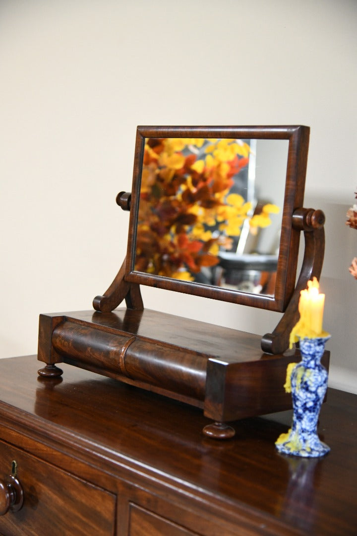 Antique Mahogany Toilet Mirror