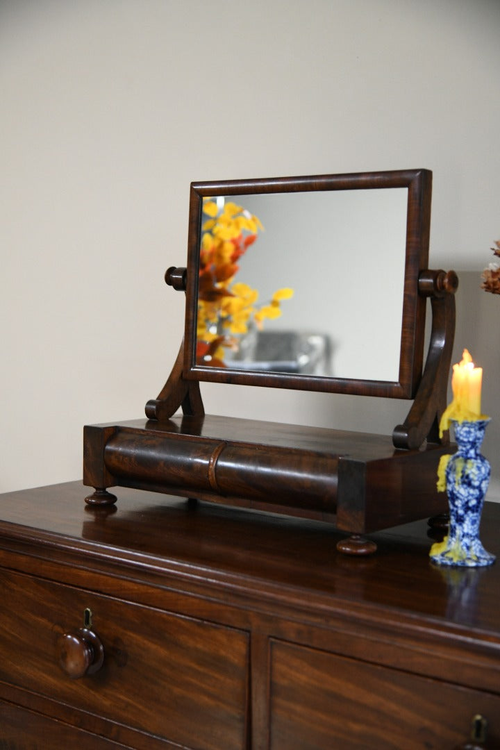 Antique Mahogany Toilet Mirror