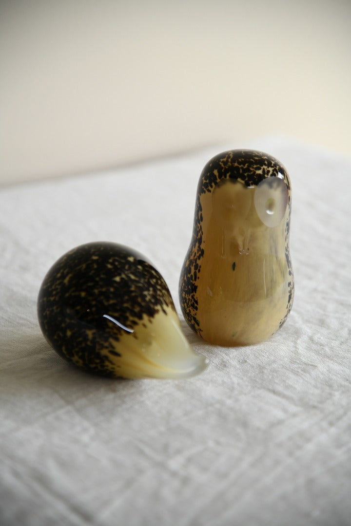 Pair Wedgwood Paperweights - Hedgehog & Owl