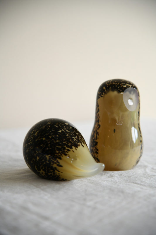 Pair Wedgwood Paperweights - Hedgehog & Owl