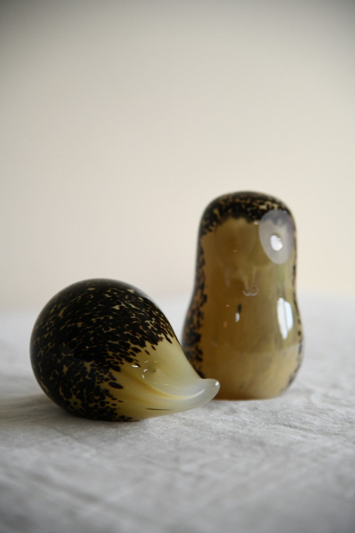 Pair Wedgwood Paperweights - Hedgehog & Owl