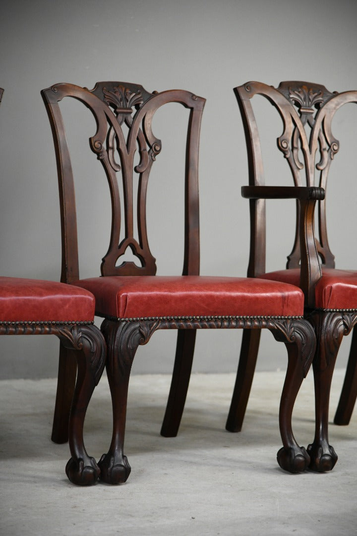 19th Century Mahogany Chippendale Style Chairs