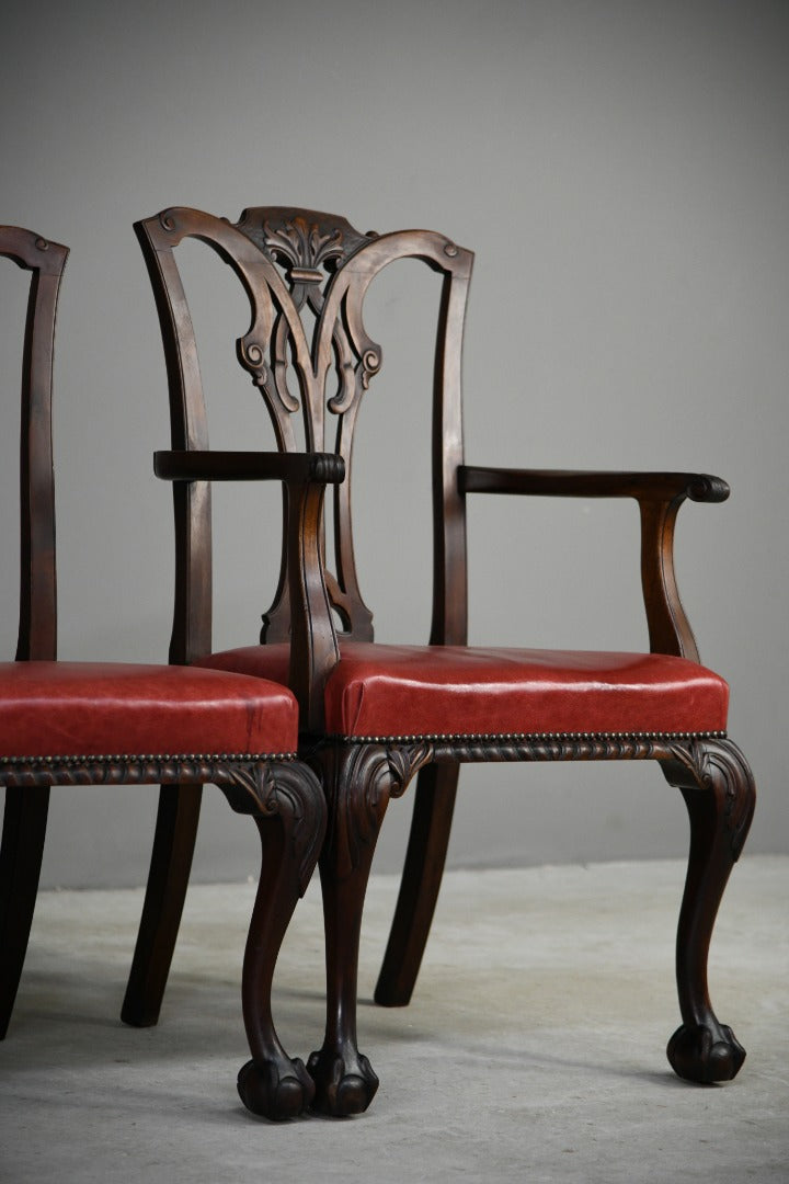 19th Century Mahogany Chippendale Style Chairs