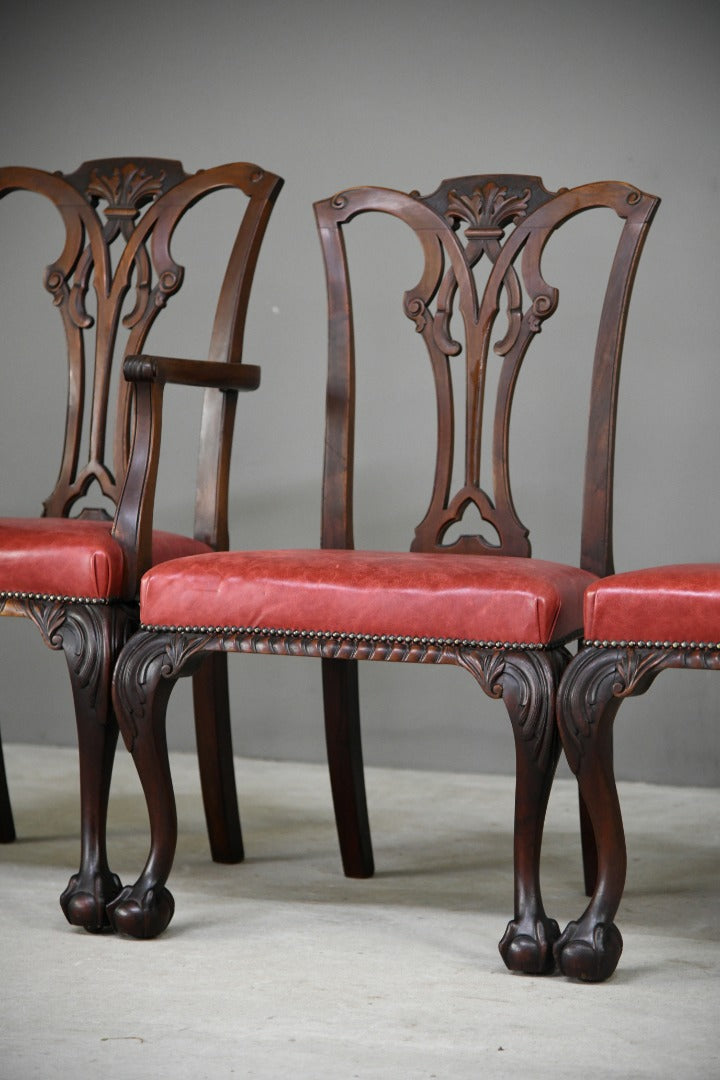 19th Century Mahogany Chippendale Style Chairs