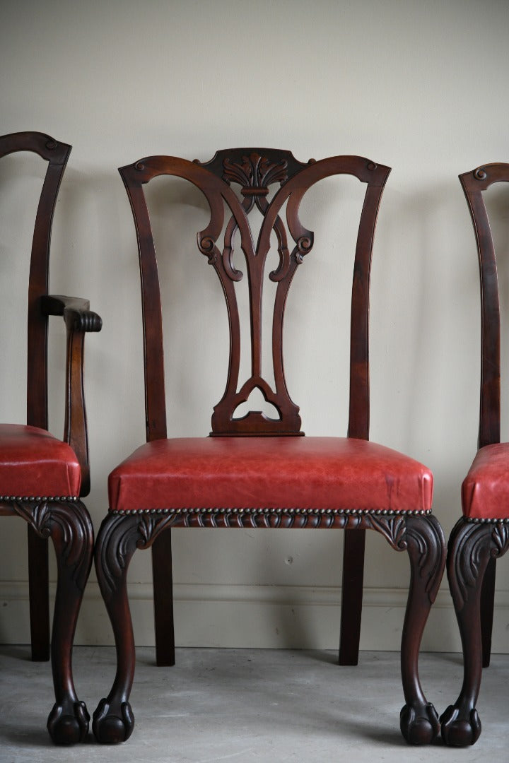 19th Century Mahogany Chippendale Style Chairs