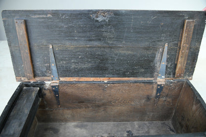 Antique Dark Oak Coffer