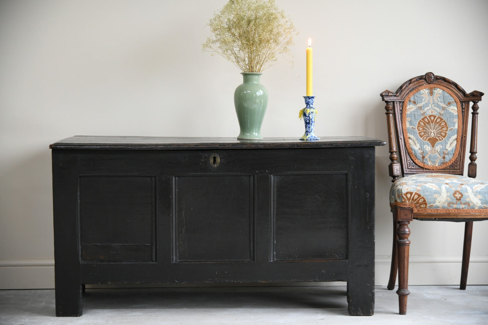 Antique Dark Oak Coffer