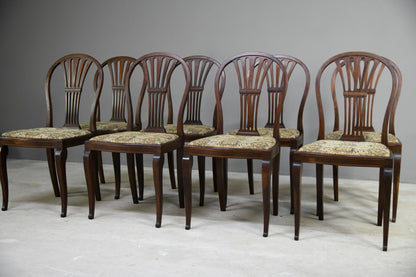 Set 8 Mahogany Heppelwhite Style Dining Chairs