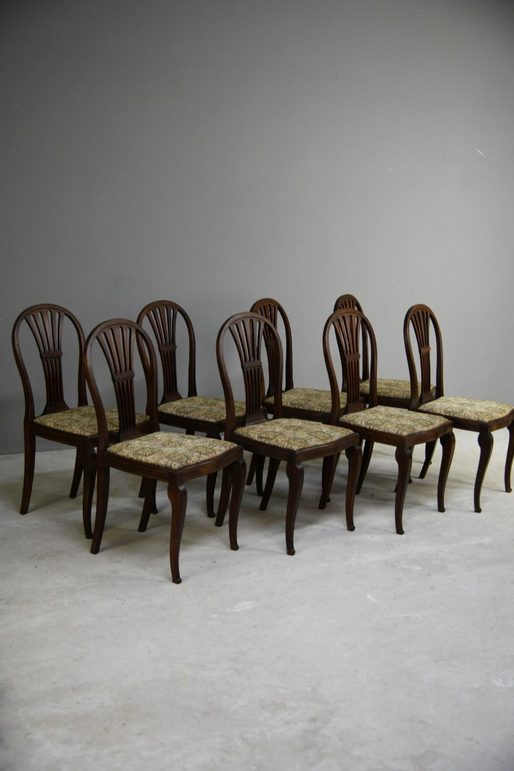 Set 8 Mahogany Heppelwhite Style Dining Chairs