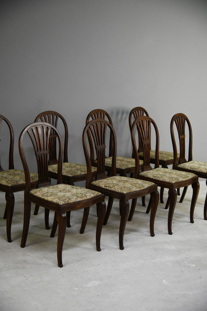 Set 8 Mahogany Heppelwhite Style Dining Chairs