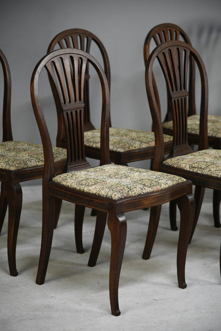Set 8 Mahogany Heppelwhite Style Dining Chairs