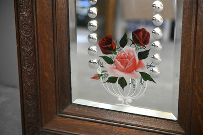 Pair Victorian Etched & Painted Pub Mirrors