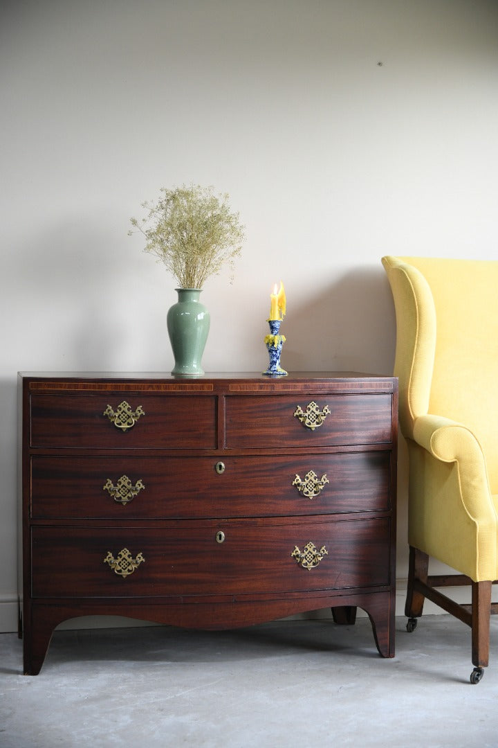 Antique Bow Front Chest of Drawers