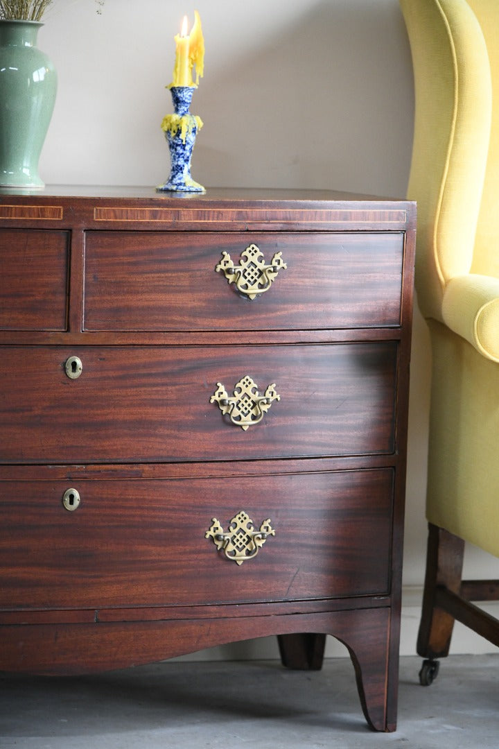 Antique Bow Front Chest of Drawers