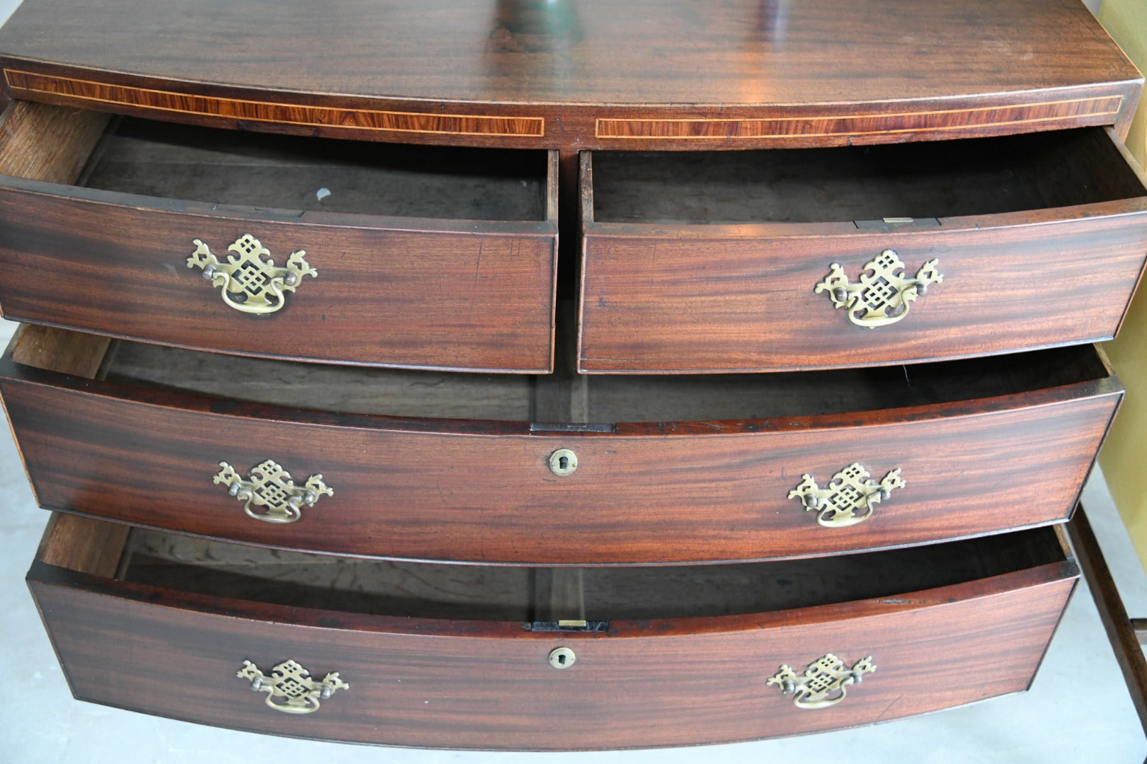 Antique Bow Front Chest of Drawers