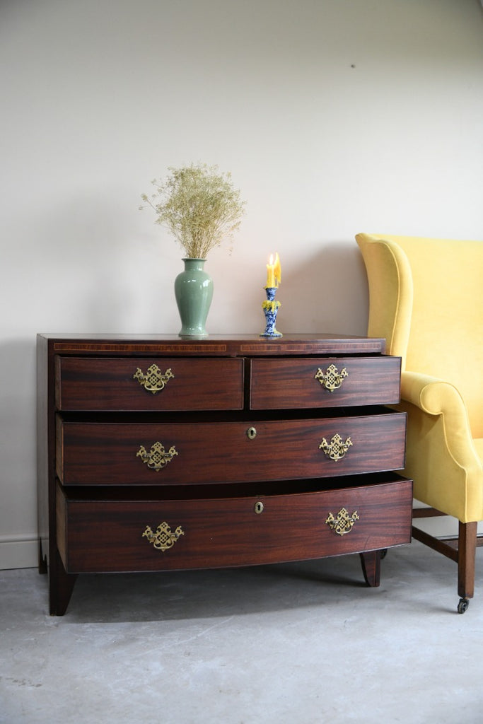 Antique Bow Front Chest of Drawers