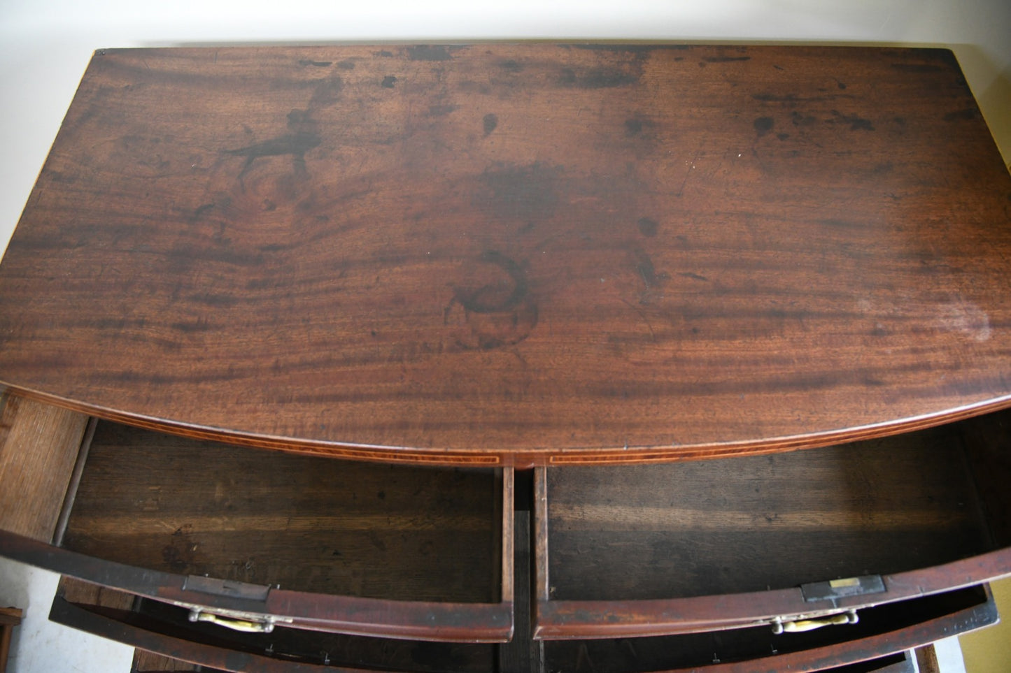 Antique Bow Front Chest of Drawers