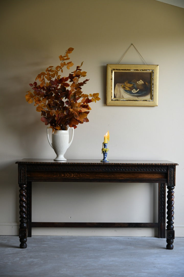 Early 20th Century Oak Hall Table