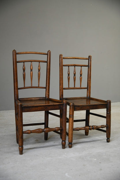 Pair Elm & Ash Country Kitchen Chairs