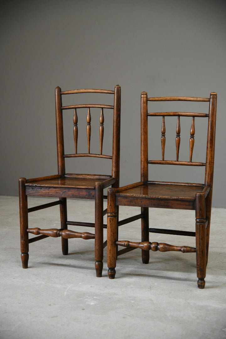 Pair Elm & Ash Country Kitchen Chairs