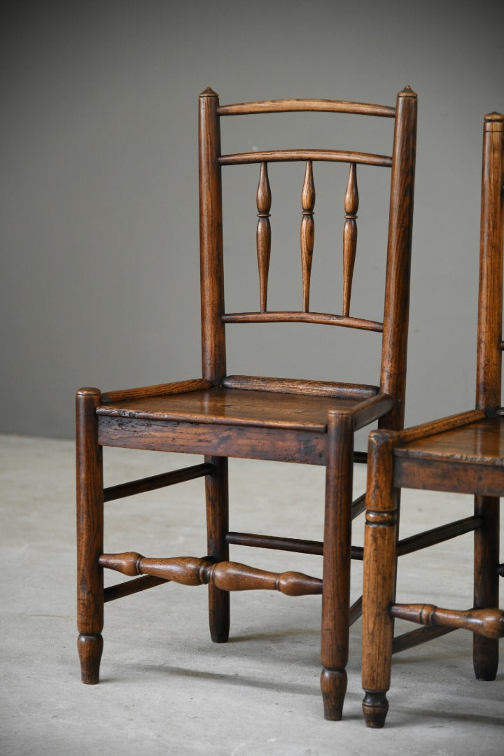 Pair Elm & Ash Country Kitchen Chairs