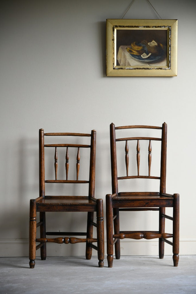 Pair Elm & Ash Country Kitchen Chairs
